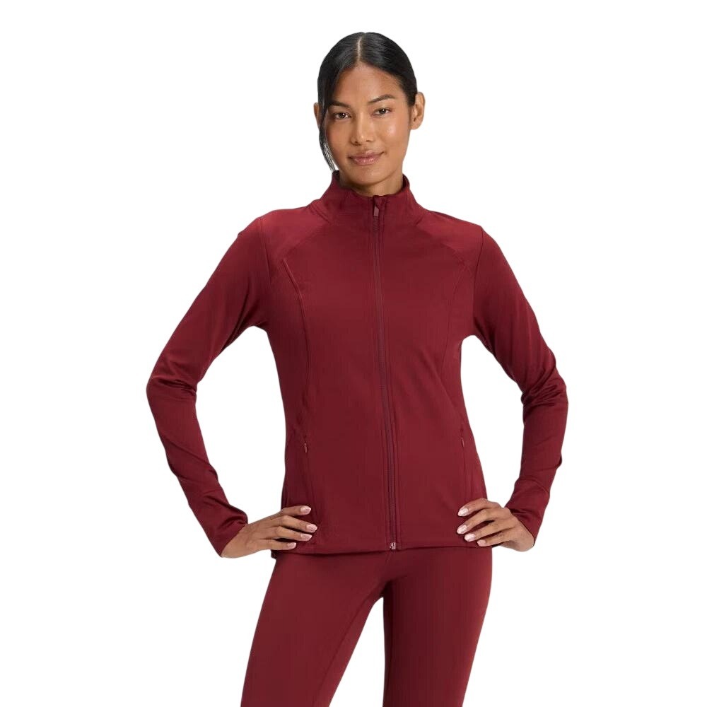 All in Motion Women's Maroon Full Zip UPF 50+ Athletic Jacket Size XS